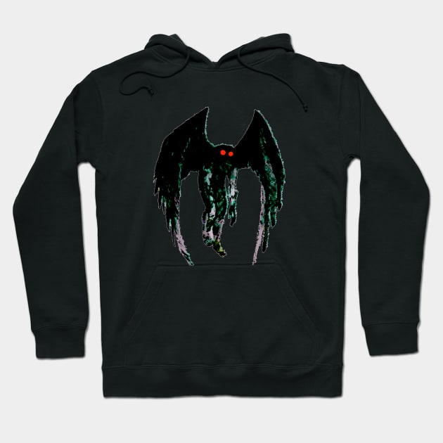 Tattered Mothman Hoodie by The Curious Cabinet